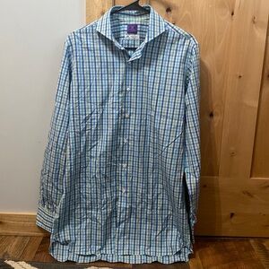 Blue Plaid Dress Shirt